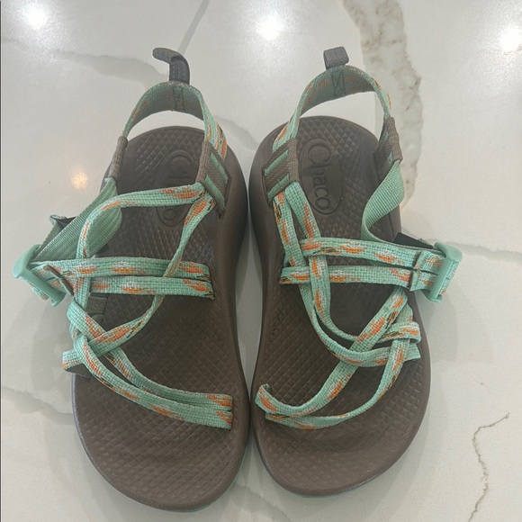 Chaco Kid’s Size 1 Sandals - Mint and Brown - Picture 1 of 3
